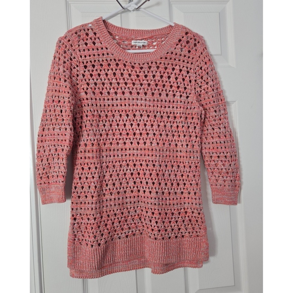 Croft & Barrow Womans Pullover Sweater Size Medium 3/4 sleeve.